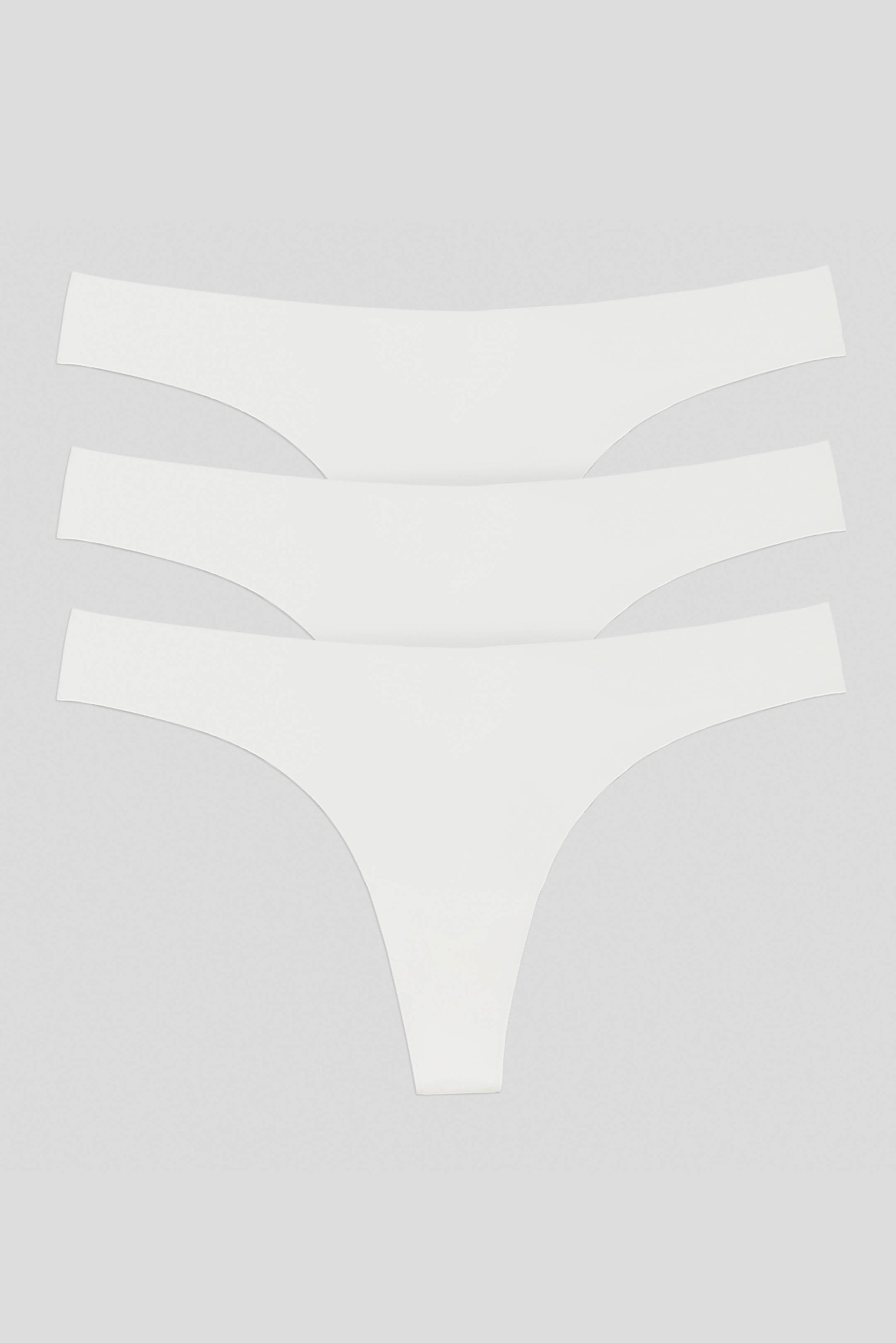 3-Pack White Like Nothing Thong - for dame - Famme - Thong