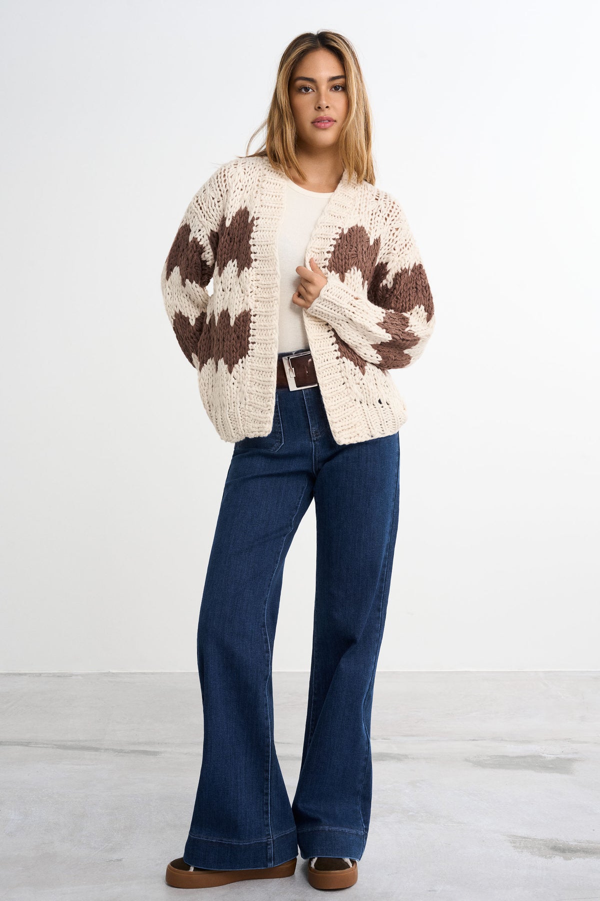 Grof gebreid vest