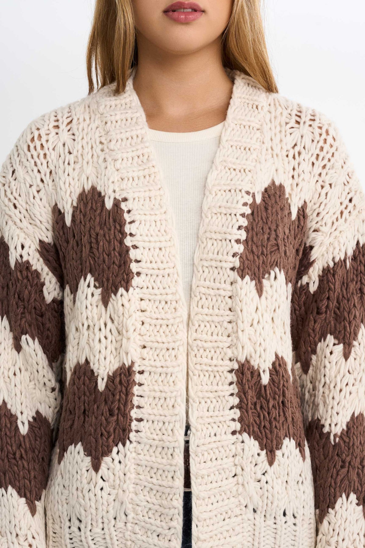 Grof gebreid vest