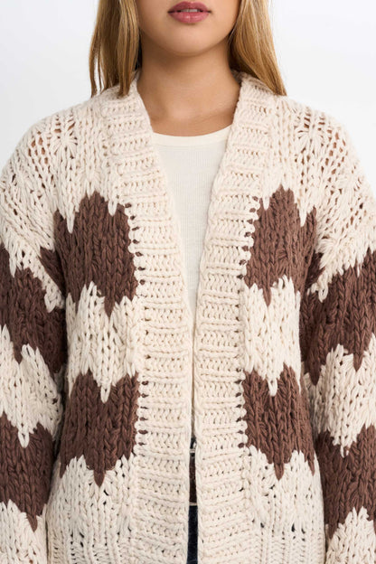 Grof gebreid vest