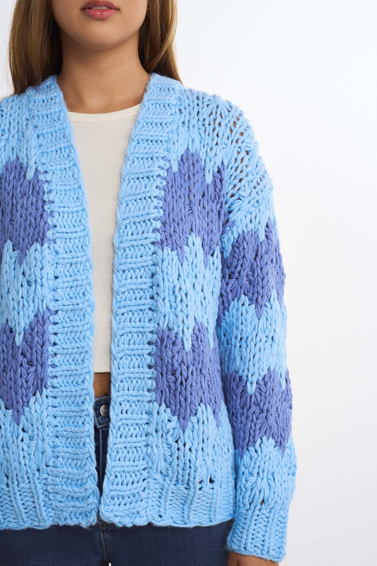 Grof gebreid vest
