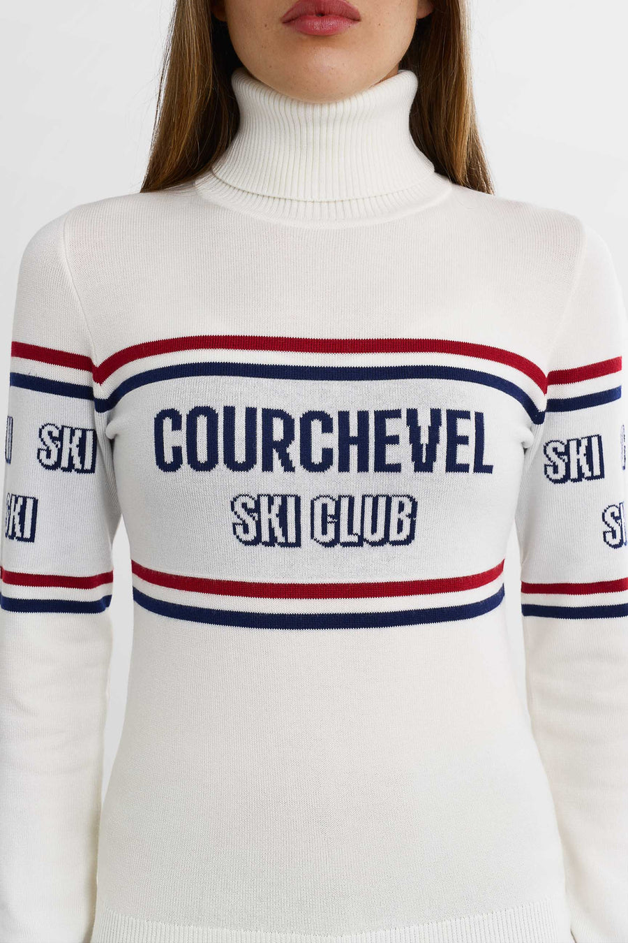 Courchevel Ski Club Sweater · Wit/Blauw/Rood