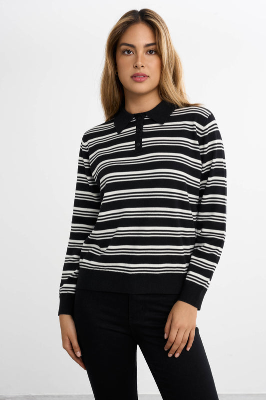 Gebreide piqué trui