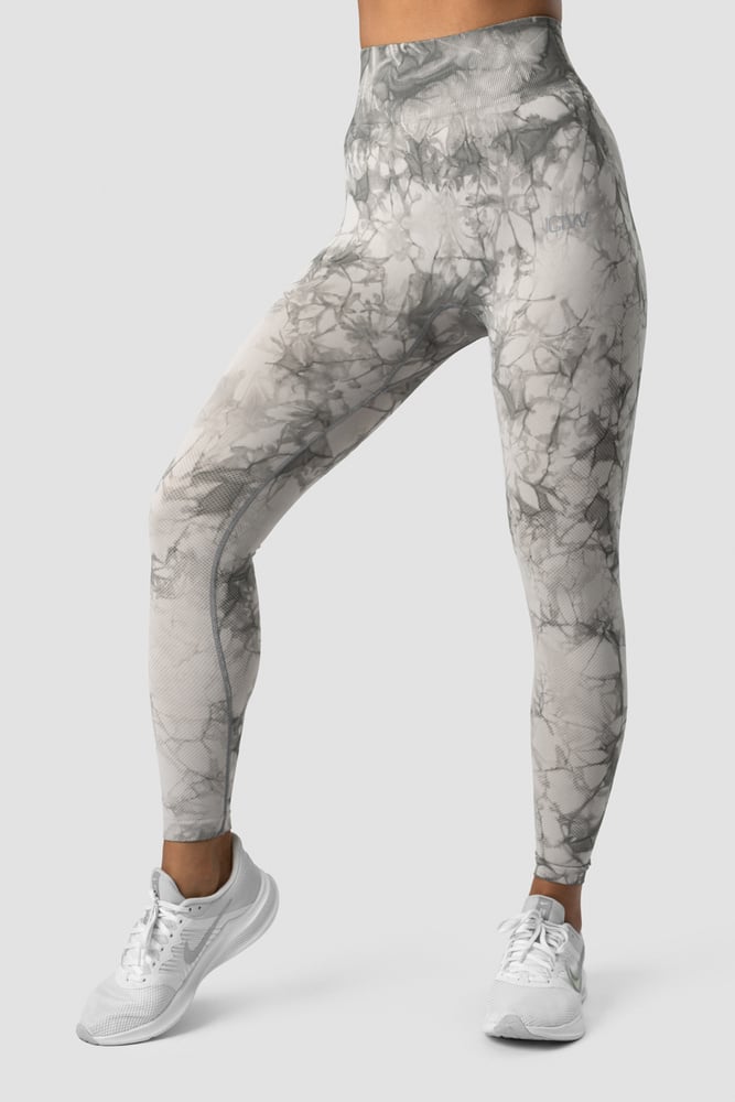 define seamless tie dye tights grey