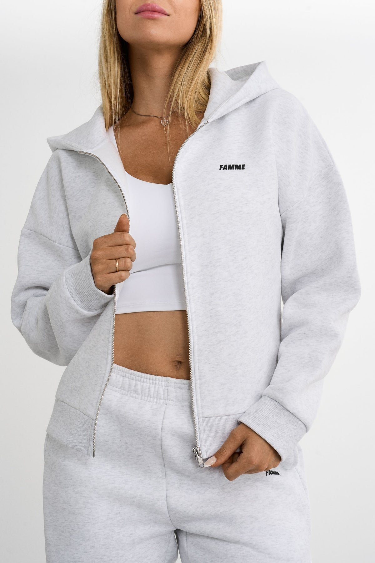 Essentiële zip-hoodie