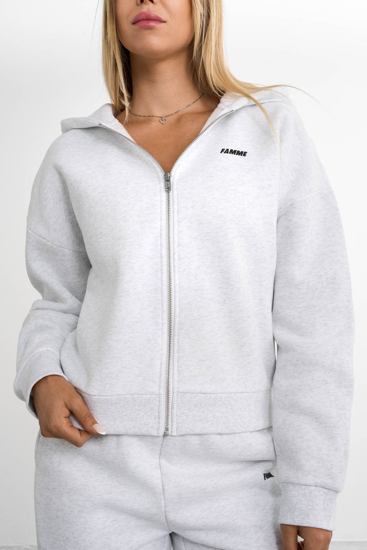 Essentiële zip-hoodie