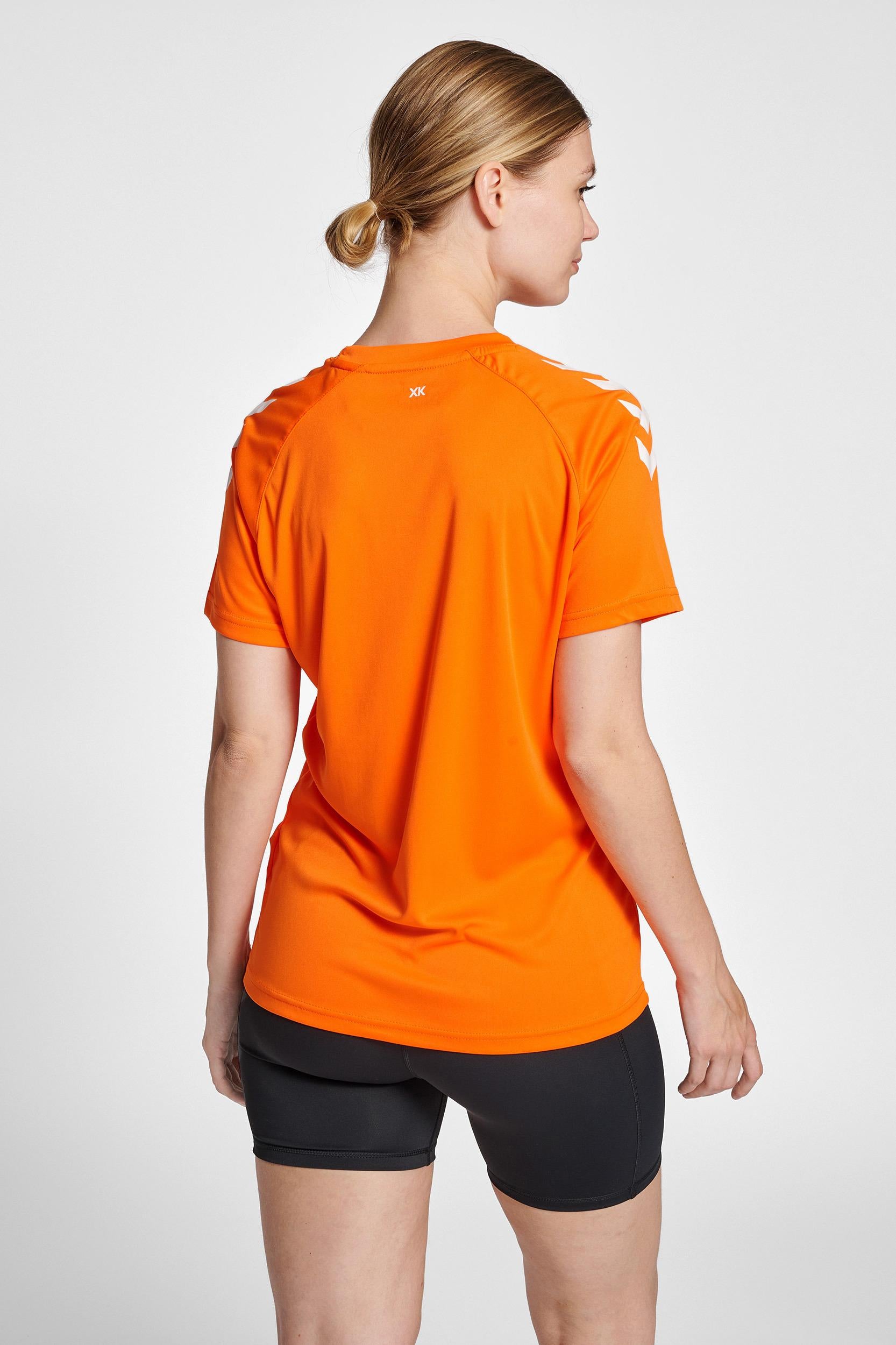 HUMMEL - Hmlcore Xk Core Poly Tee  S/s Woman - Orange Tiger