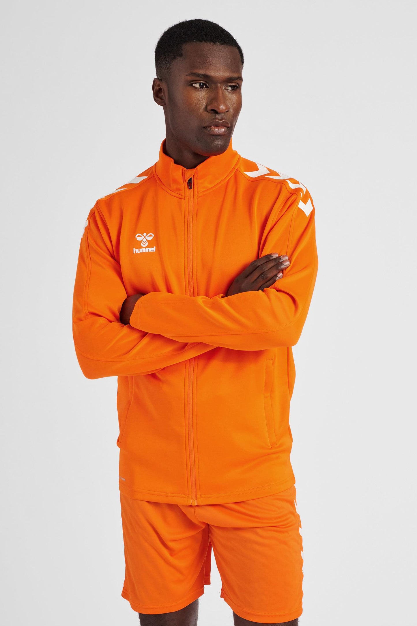 HUMMEL - Hmlcore Xk Half Zip Poly Sweat - Orange Tiger