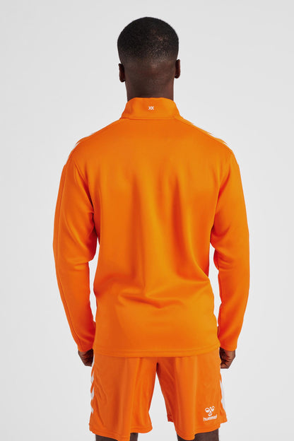 HUMMEL - Hmlcore Xk Half Zip Poly Sweat - Orange Tiger