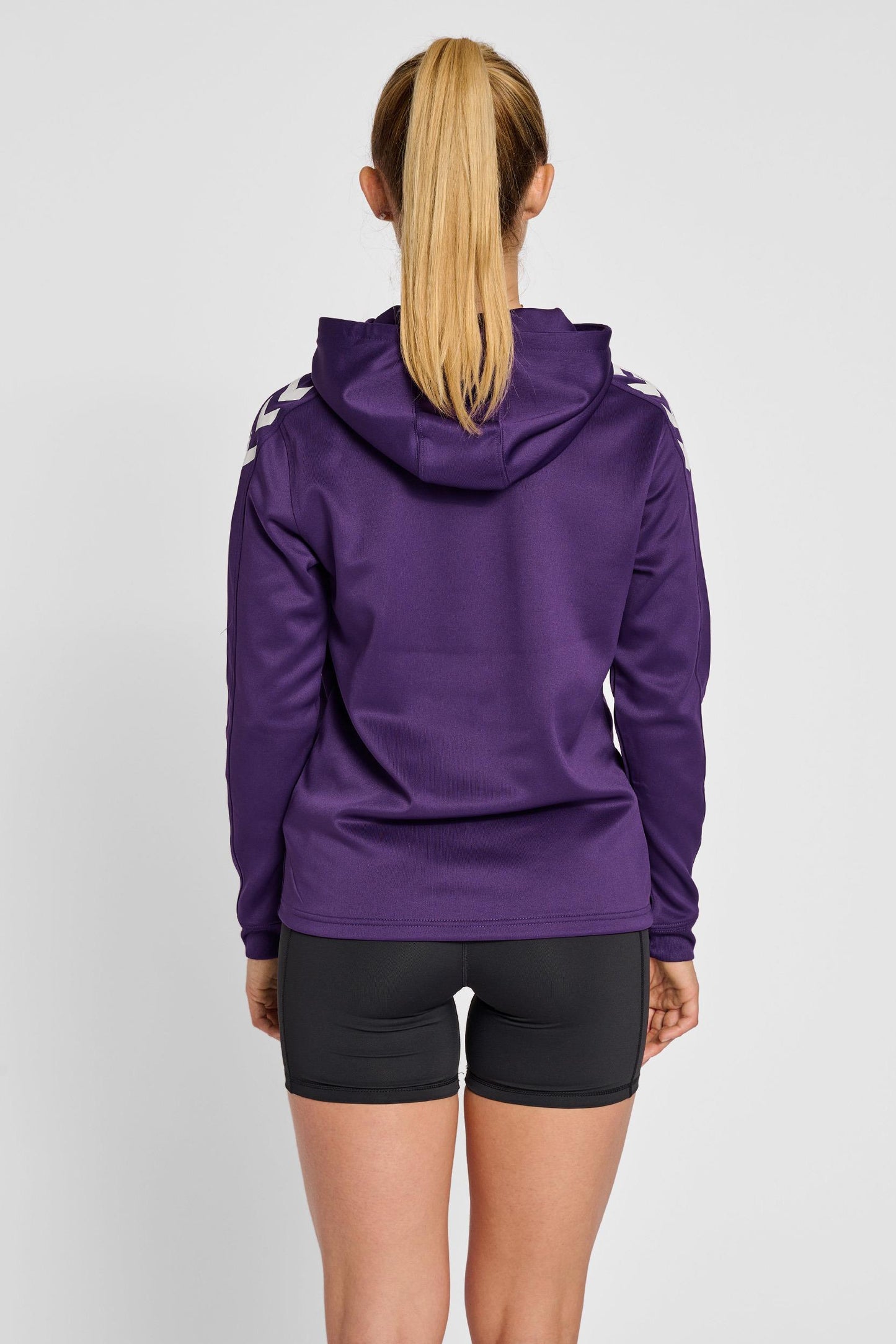 HUMMEL - Hmlcore Xk Poly Zip Hood Sweat Woma - Acai/white