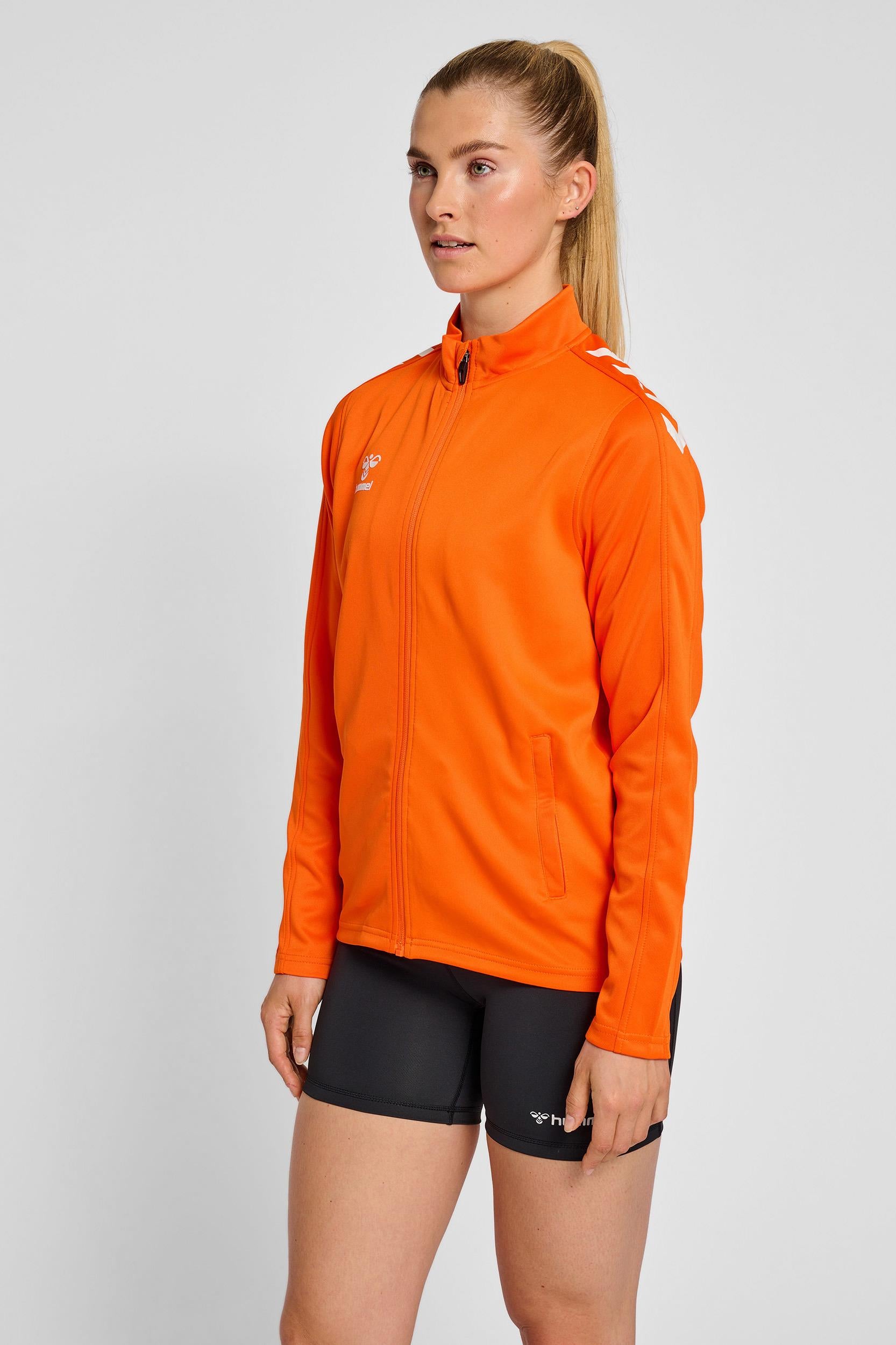 HUMMEL - Hmlcore Xk Poly Zip Sweat Woman - Orange Tiger