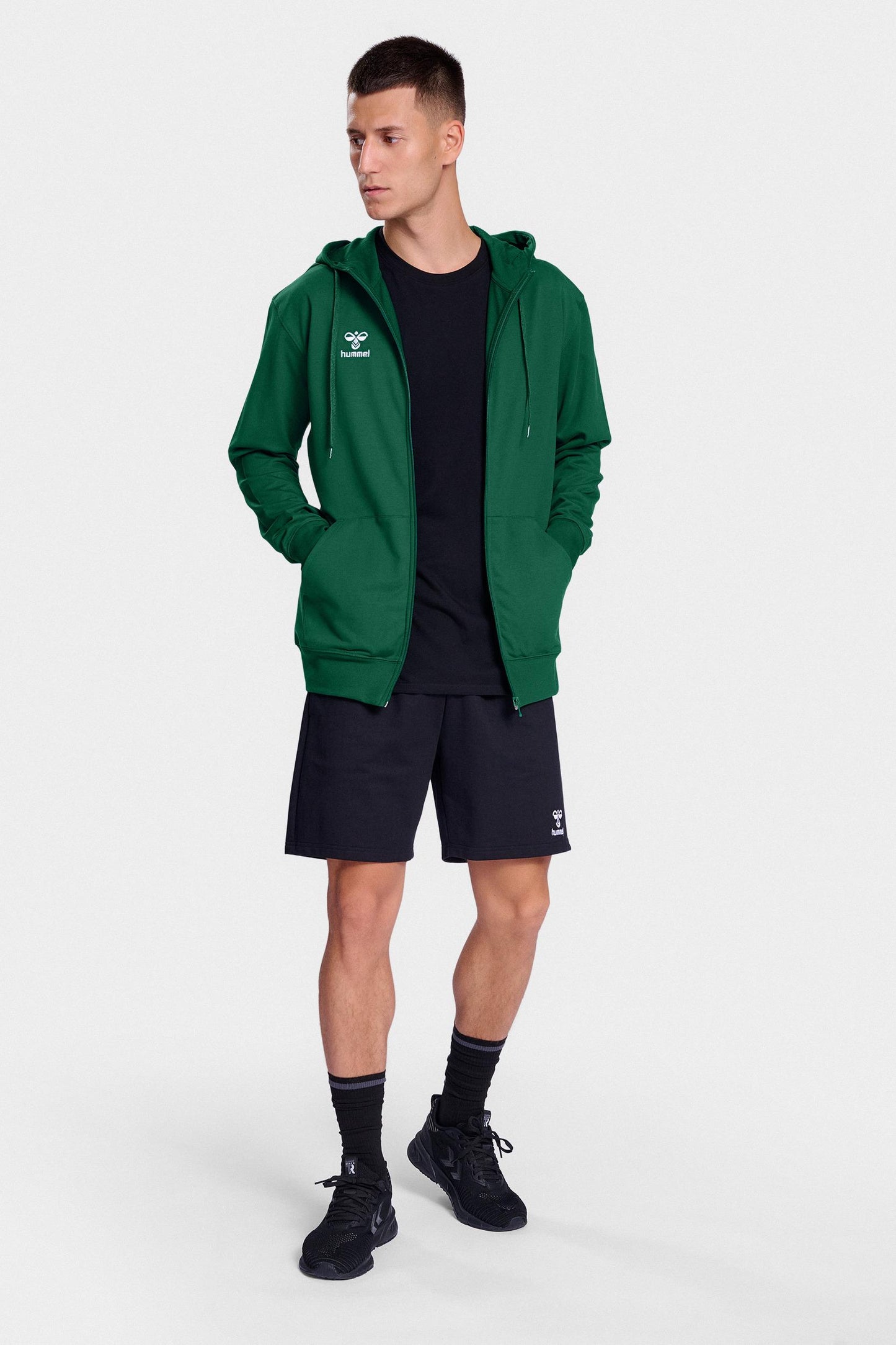 HUMMEL - Hmlgo 2.0 Zip Hoodie - Evergreen