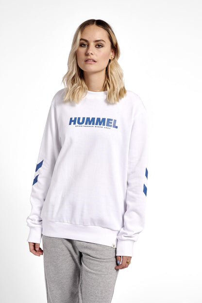 HUMMEL - Hmllegacy Sweatshirt - White/deep Water