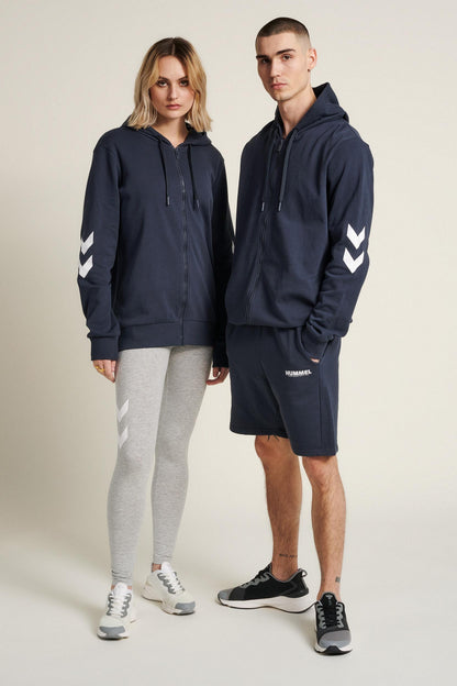 HUMMEL - Hmllegacy Zip Hoodie - Blue Nights