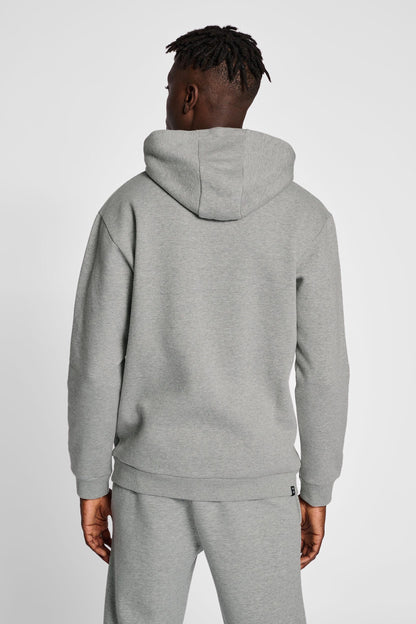 HUMMEL - Hmlmover Cotton Hoodie - Grey Melange