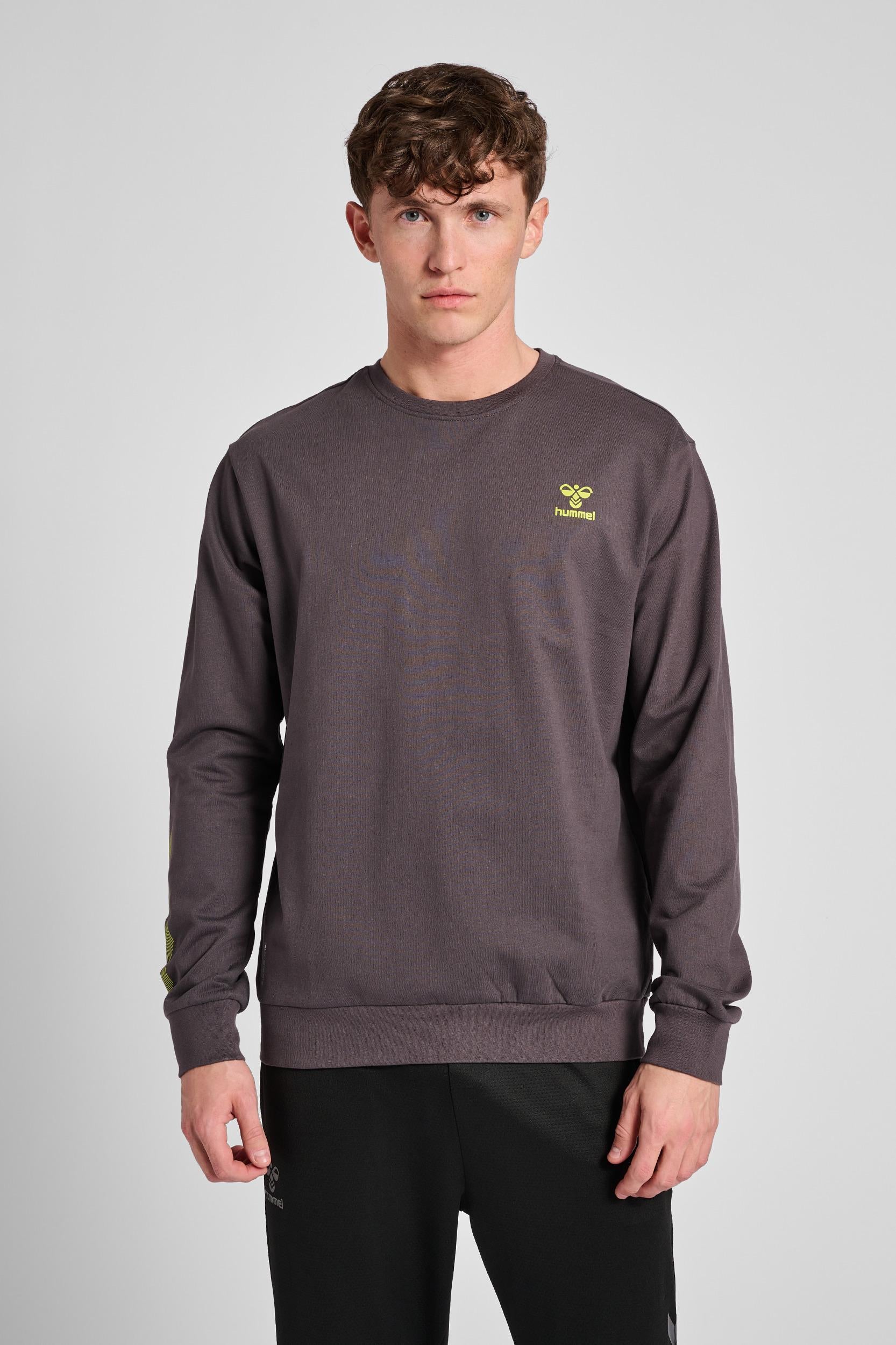 HUMMEL - Hmloffgrid Cotton Sweatshirt - Forged Iron/dark Citron