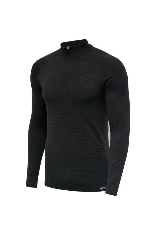 HUMMEL - Hmlstroke Seamless Half Zip - Black