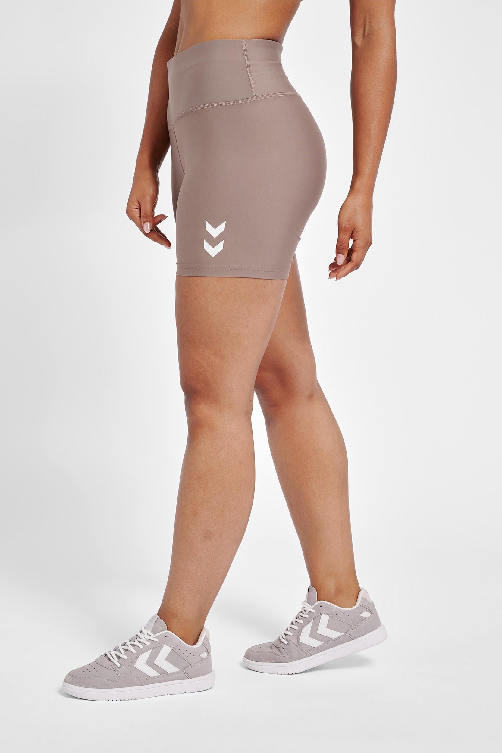 HUMMEL - Hmlte Tola Hw Tight Shorts - Driftwood