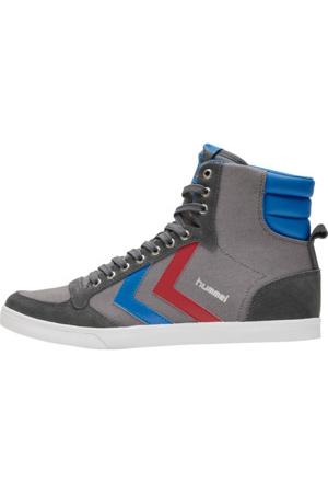 HUMMEL - Hummel Slimmer Stadil High Shoes - Castlerock/ribbonred/bril Blue