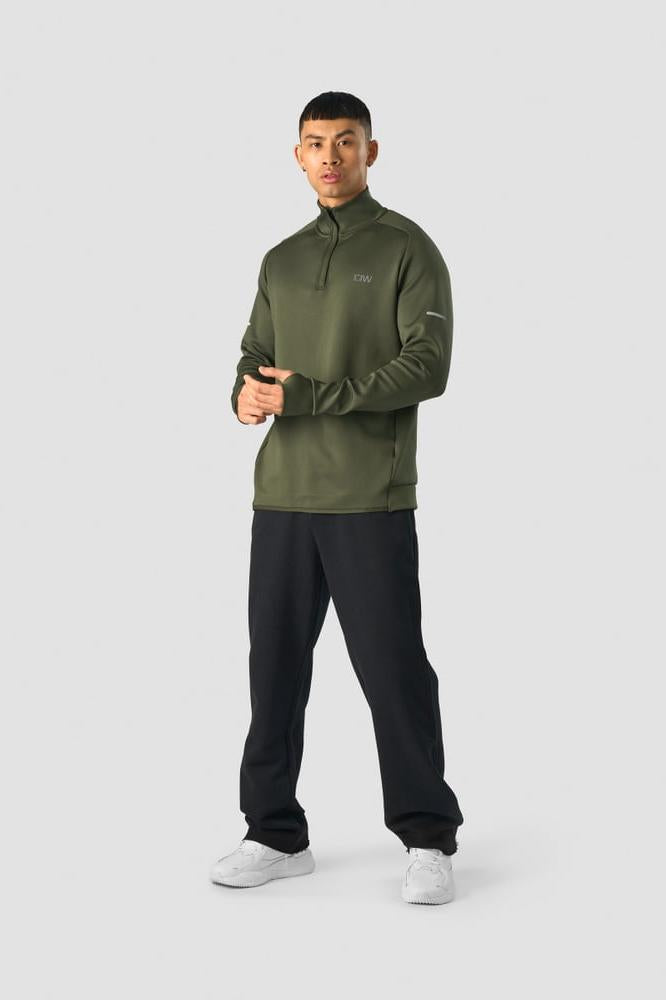 ICANIWILL - Mercury 1/4 Zip Crewneck - Pine Green