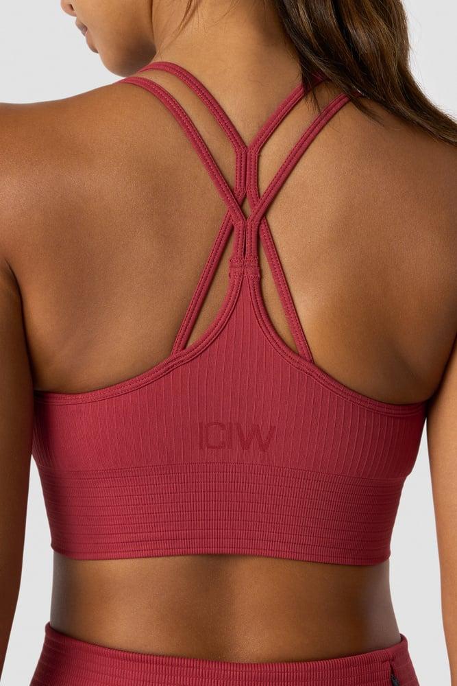 ICANIWILL - Ribbed Define Seamless Sports Bra - Autumn Red