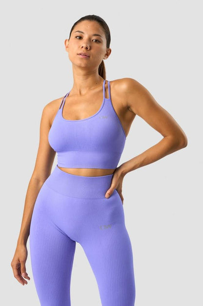 ICANIWILL - Ribbed Define Seamless Sports Bra - Dk Lavender