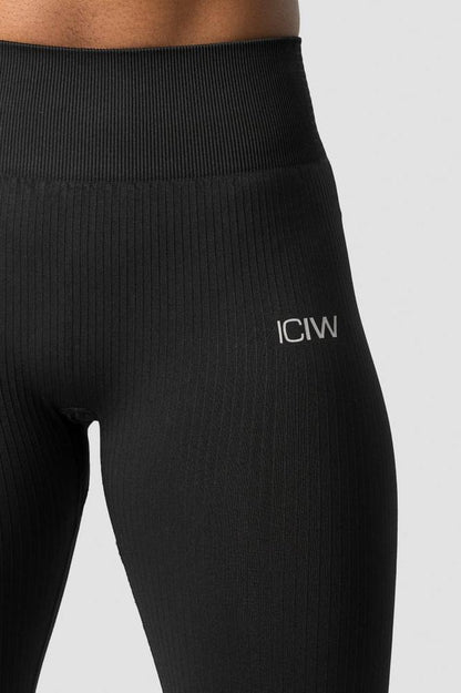 ICANIWILL - Ribbed Define Seamless Tights - Black