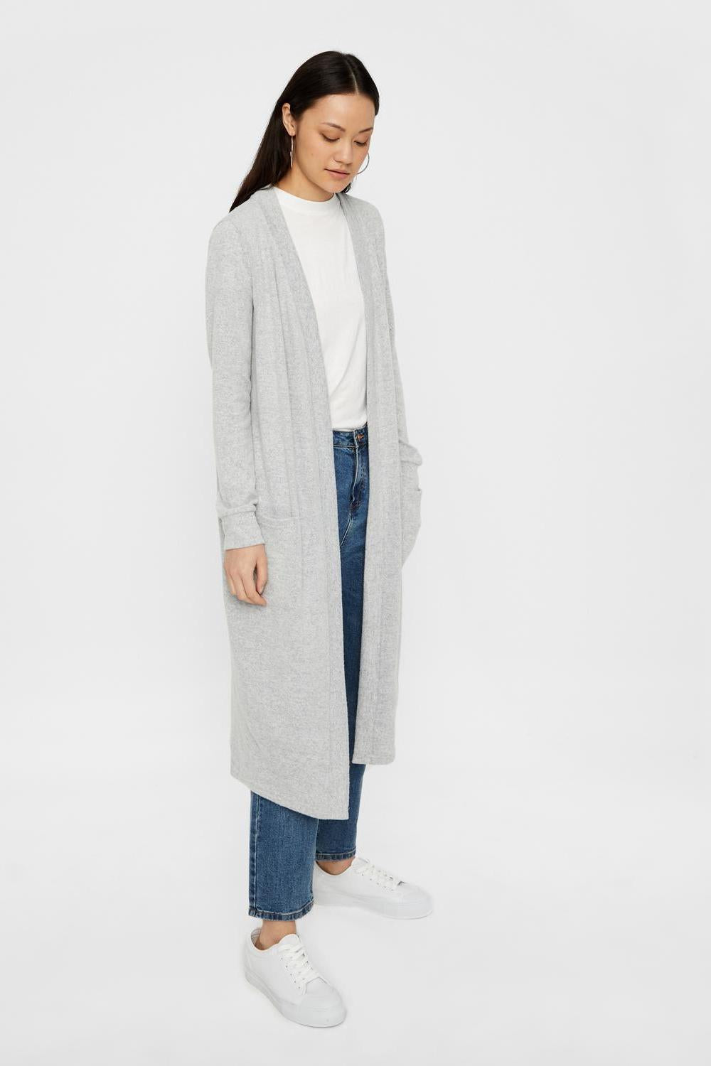 NOISY MAY - City L/s Long Cardigan - Grey