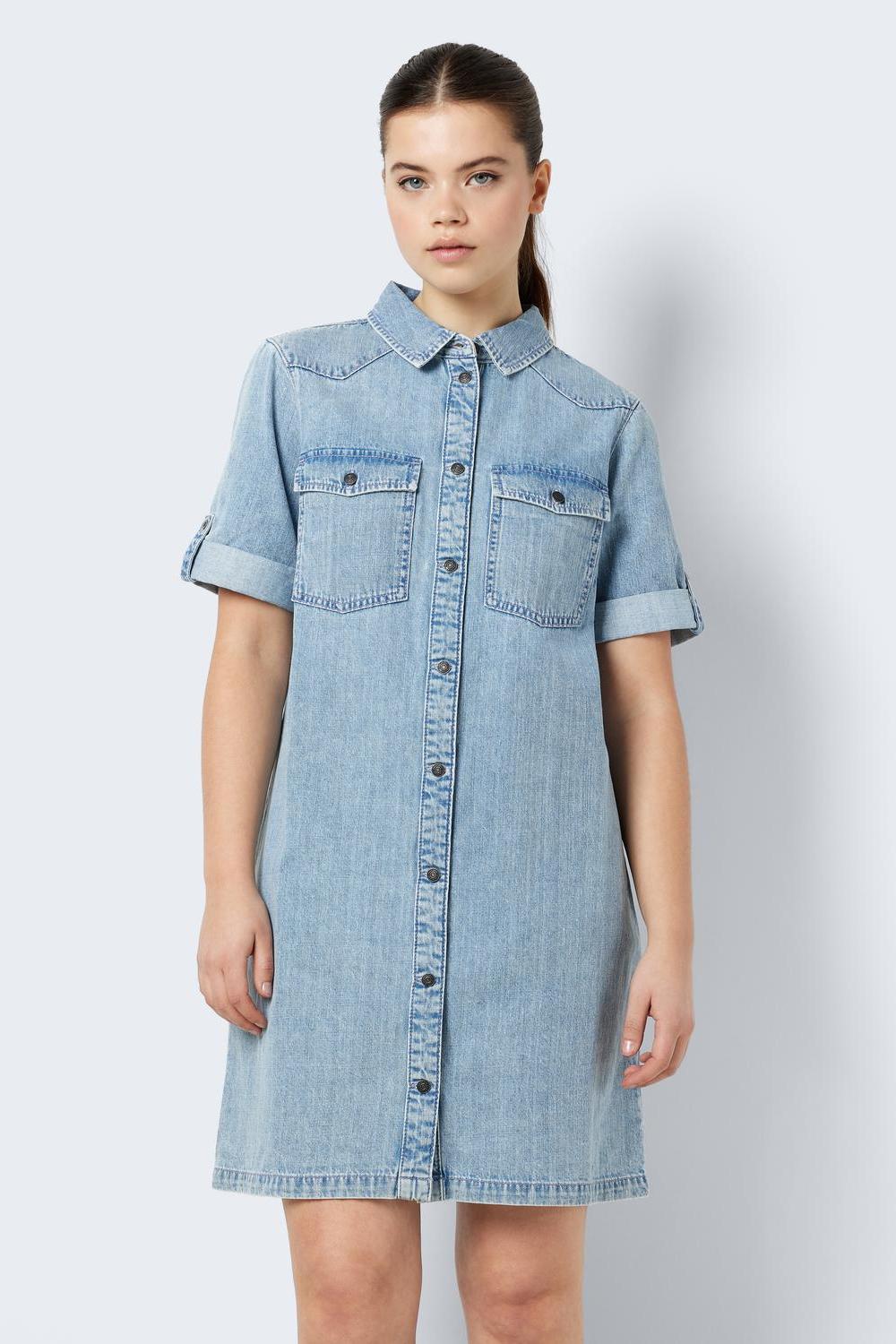 NOISY MAY - New Signe S/s Denim Dress - Blue