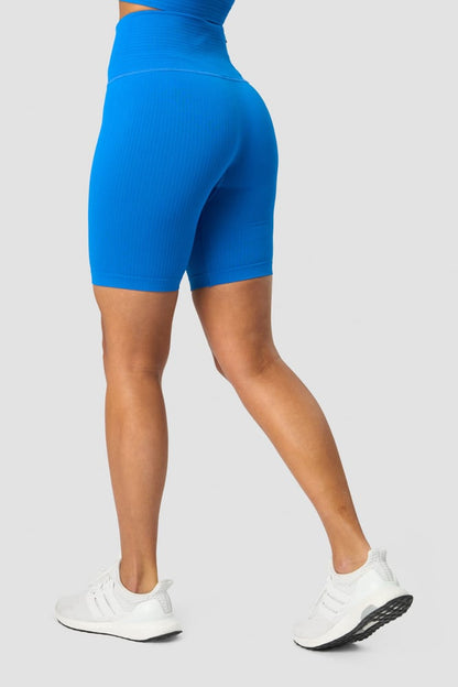 ribbed define seamless pocket biker shorts cobalt blue