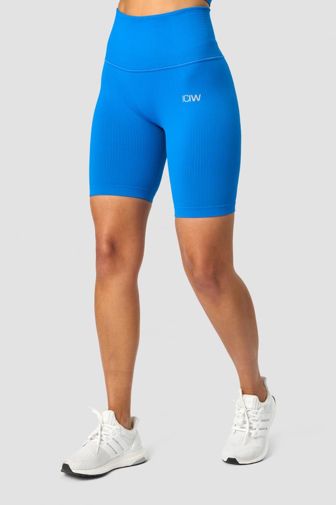 ribbed define seamless pocket biker shorts cobalt blue