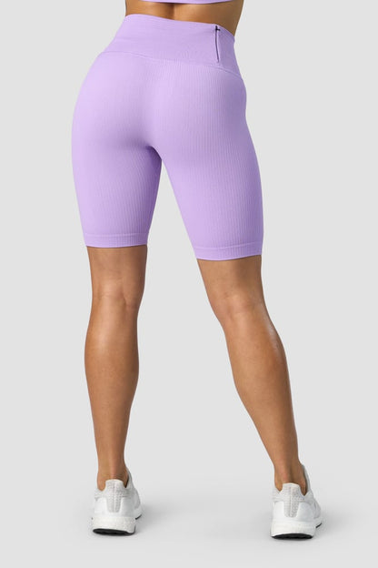 ribbed define seamless pocket biker shorts lavender