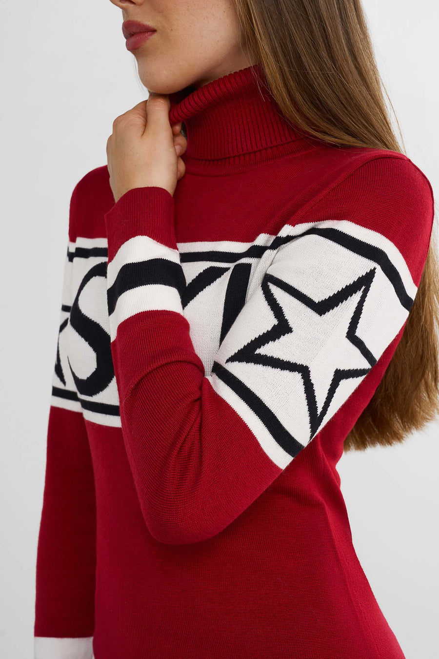SKI Sweater · Rood/Wit/Zwart