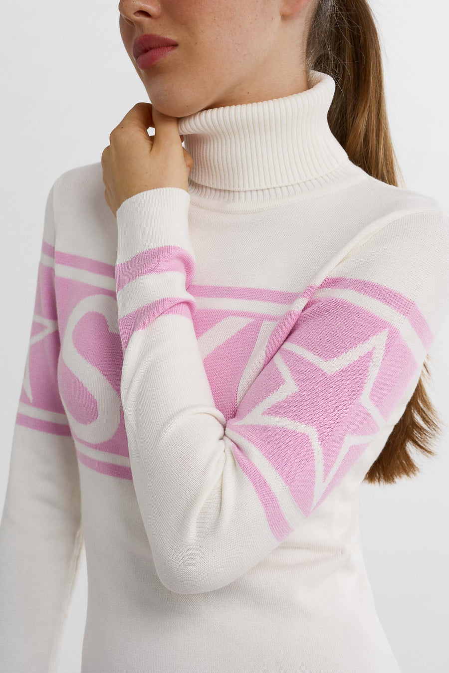 SKI Sweater · Wit/Roze