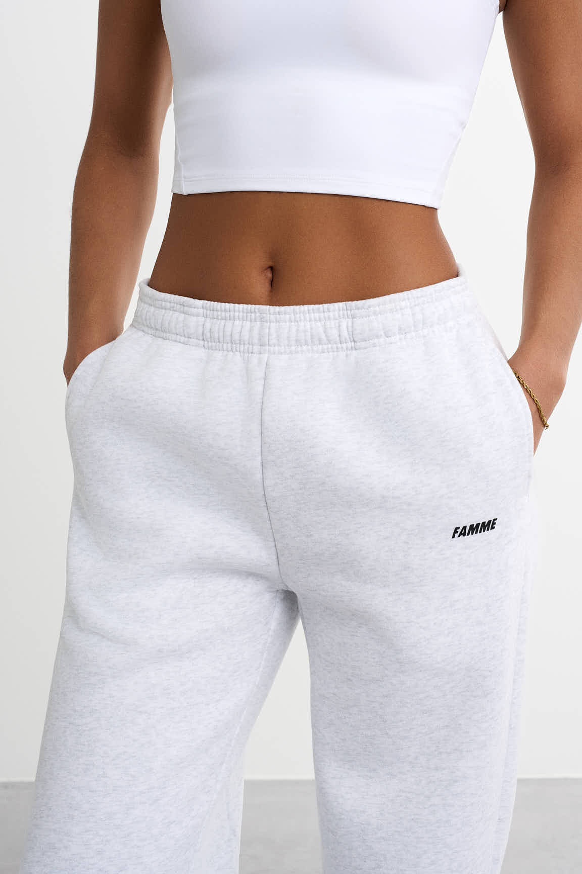 Sweatpants met rechte pijpen