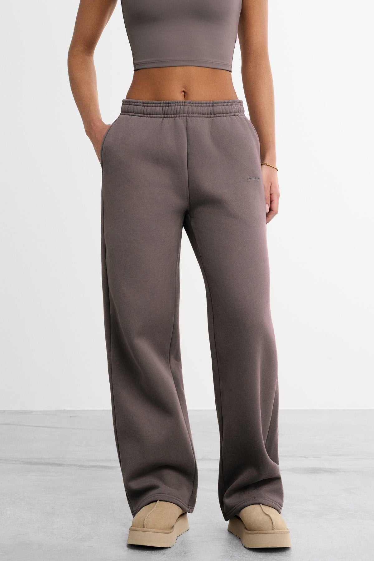 Sweatpants met rechte pijpen