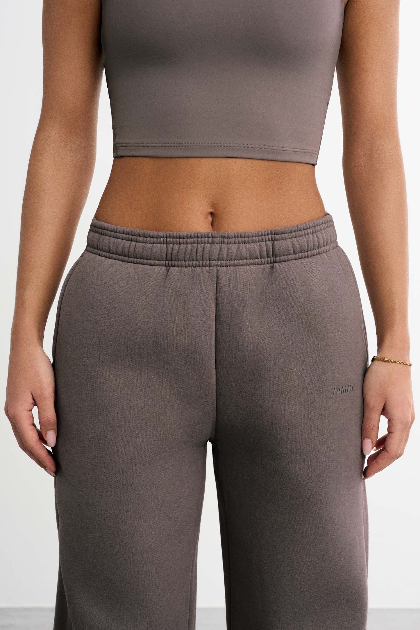 Sweatpants met rechte pijpen