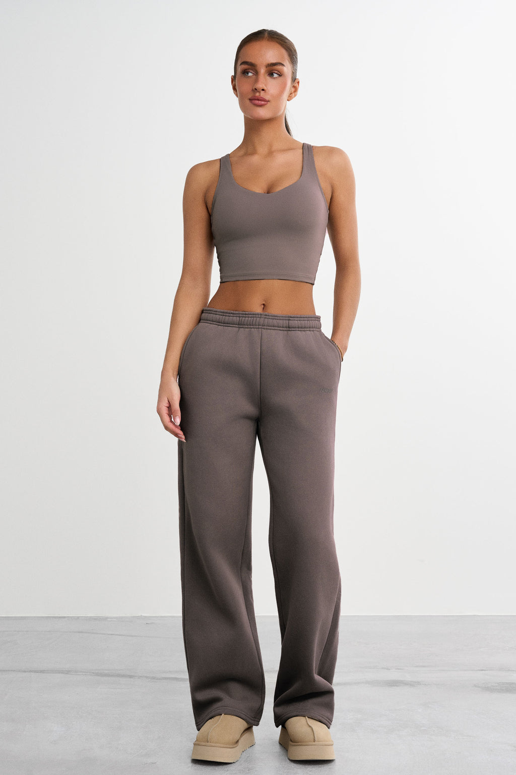 Sweatpants met rechte pijpen
