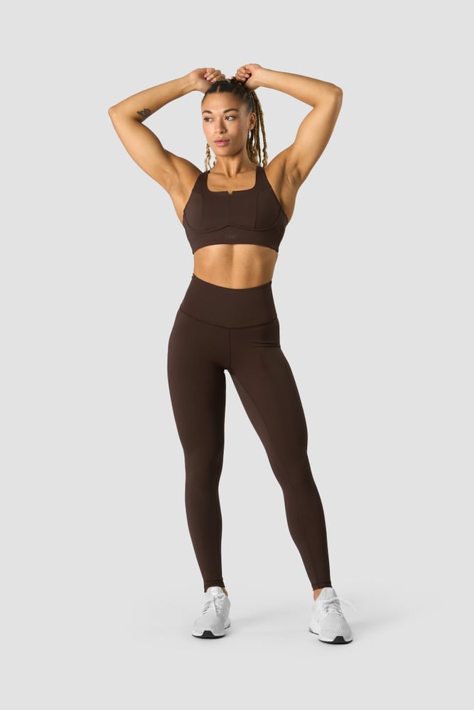 stride sports bra dark brown