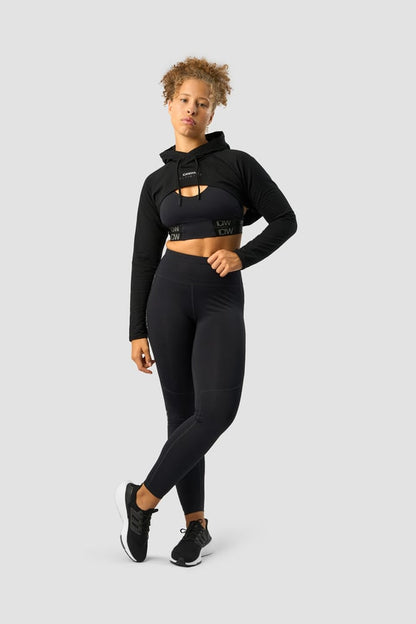 ultimate training cropped hoodie black