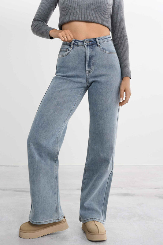 Warmhoudende Baggy Jeans